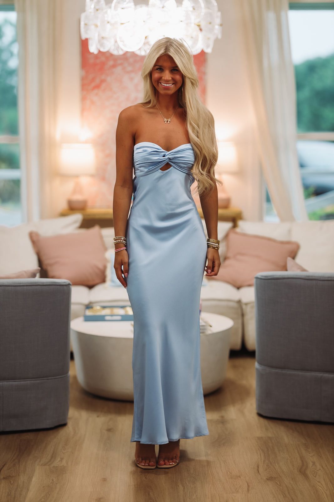 silver blue maxi dress Flower Ruffle Detail Sequin Maxi Dress Silver Blue