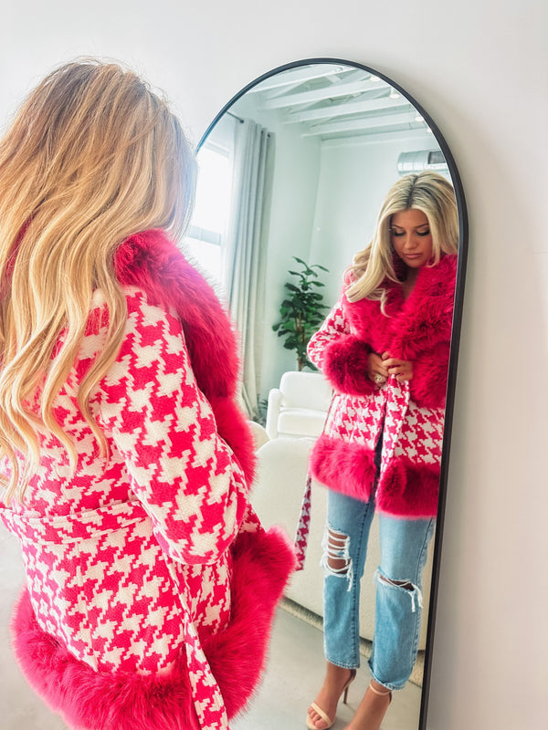 Exceptionally Chic Wool Coat - Pink-HAZEL & OLIVE-XSmall-