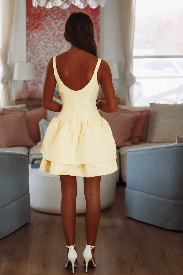 Fairy Belle Mini Dress - Yellow-HAZEL & OLIVE-Small-