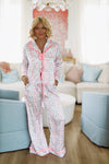 Fancy Me Pant and Top Pajama Set - Pink and Blue-HAZEL & OLIVE-Small-