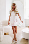 HAZEL & OLIVE Far Away Babydoll Mini Dress - White