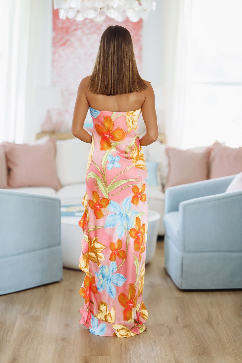 Summer on the Sound Maxi Dress - Pink and Yellow-Hazel & Olive FD12726/P2097-Small-