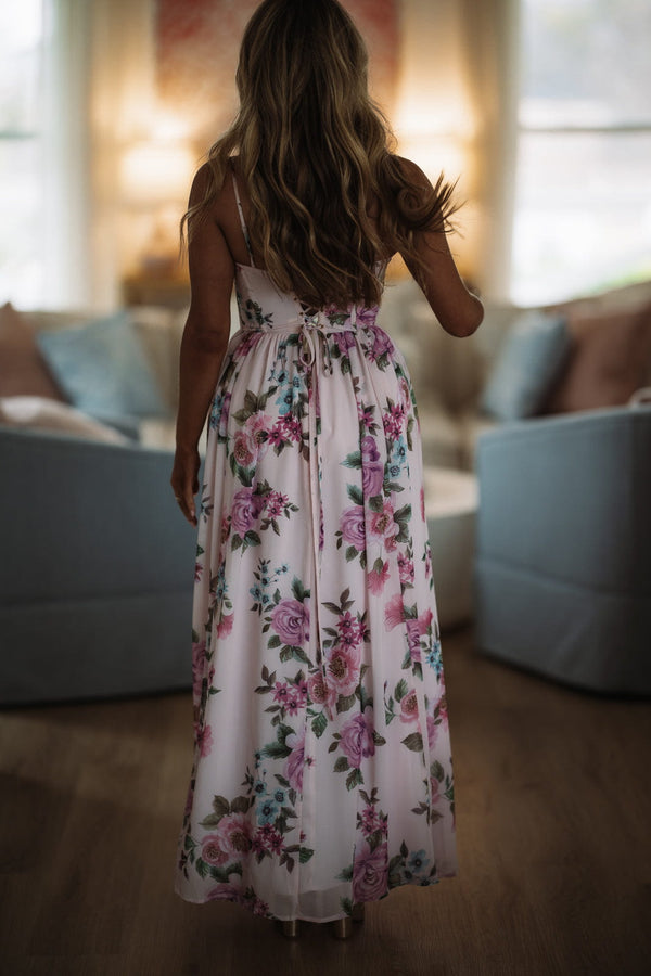 Hazel & Olive FD12771/P2042 Sweet Summer Floral Maxi Dress - Lavender Lilac