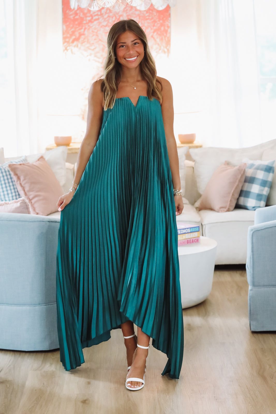Hazel & Olive FD12933/CP710 Moonlight Maxi Dress - Green