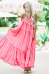 HAZEL & OLIVE Feels Like Sunshine Maxi Dress - Pink