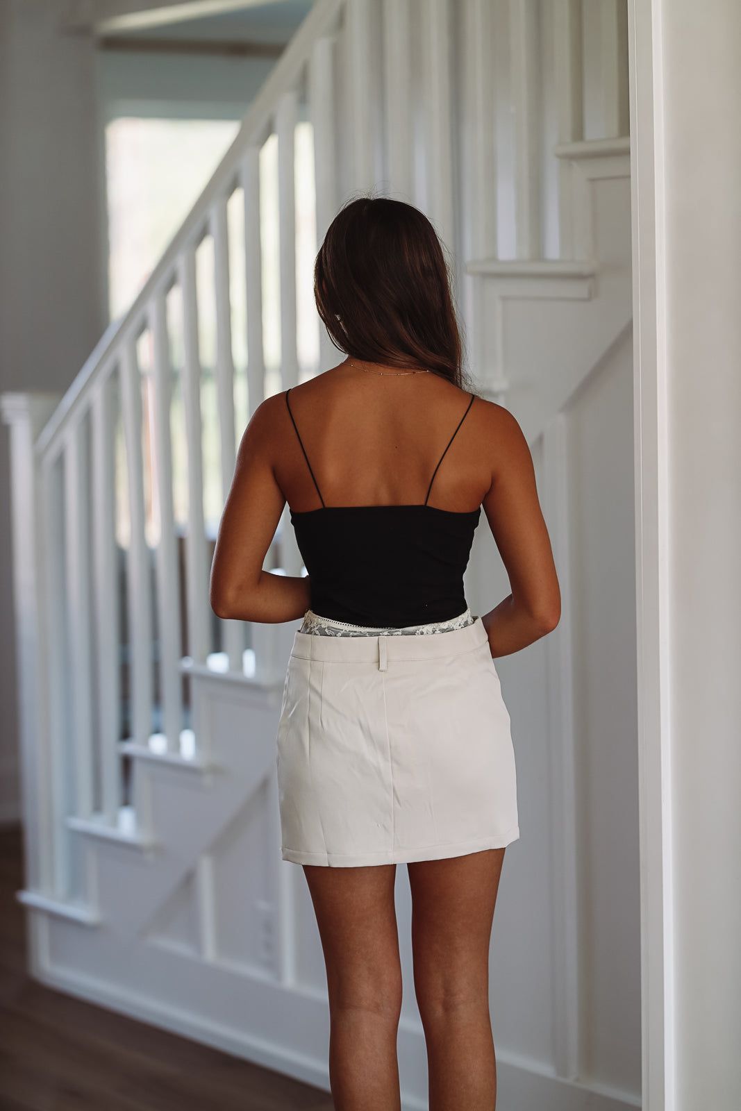 First Call Mini Skirt - Beige-HAZEL & OLIVE-Small-