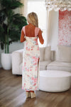 HAZEL & OLIVE Flirtatious in Floral Maxi Dress Gown - Light Pink