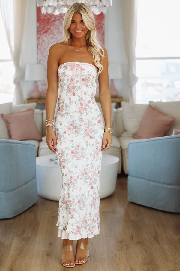 Floral Fantasy Maxi Dress - Pink-HAZEL & OLIVE SM/D20749E-Small-