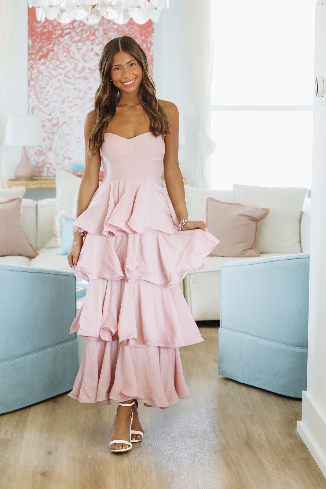 For Always Maxi Dress - Pink-HAZEL & OLIVE BDW12912B-Small-