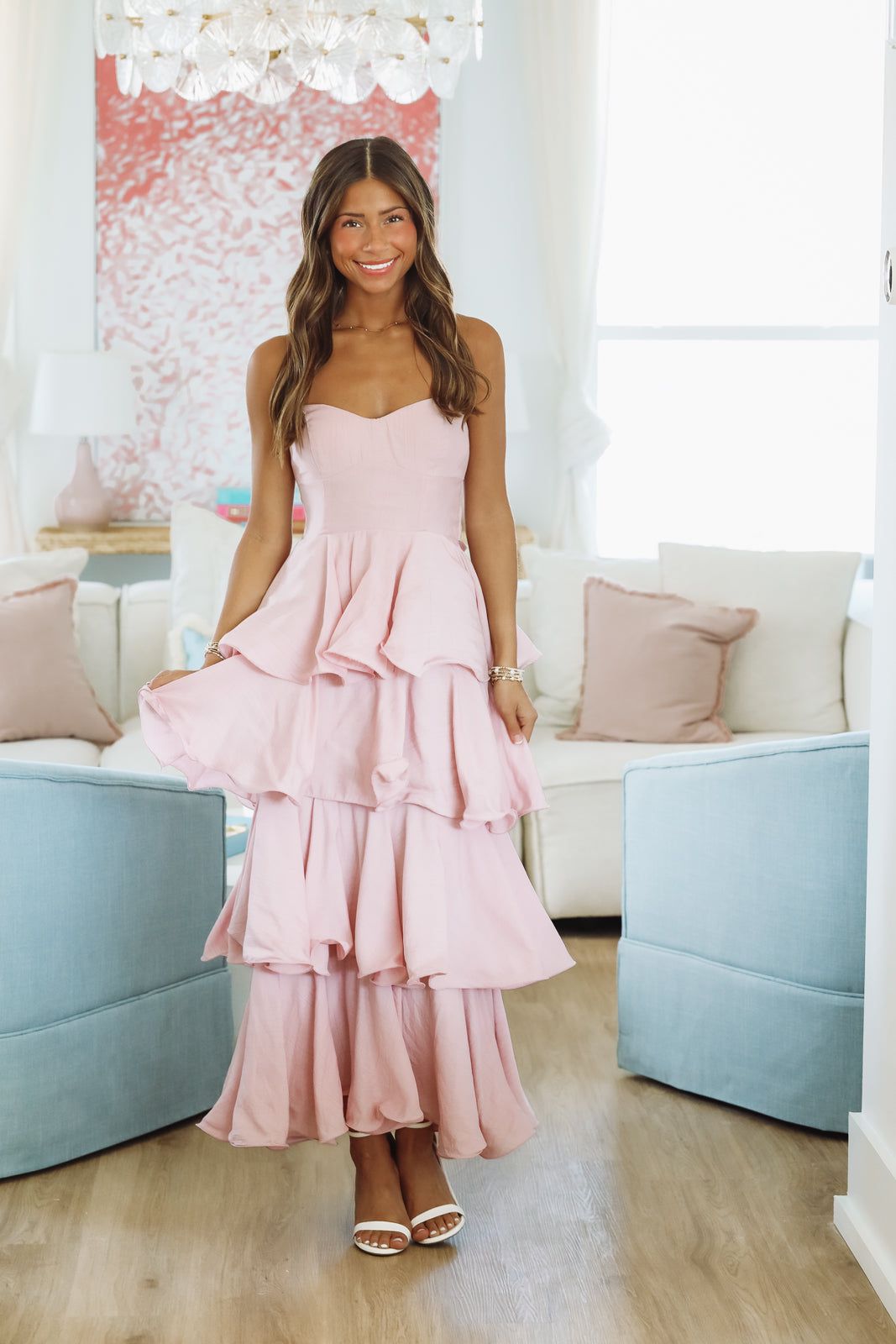 For Always Maxi Dress - Pink-HAZEL & OLIVE BDW12912B-Small-