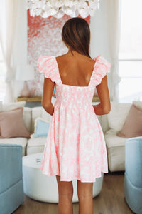 Four o'clock Mini Dress - Pink-HAZEL & OLIVE R30296D/01-Small-