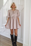 French Lessons Mini Dress - Mauve-HAZEL & OLIVE-Small-