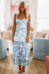 Frill and Fancy Maxi Dress - Cream and Blue-HAZEL & OLIVE NDC2233C-Small-