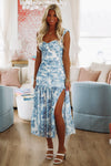 Frill and Fancy Maxi Dress - Cream and Blue-HAZEL & OLIVE NDC2233C-Small-