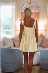 Off To Charleston Mini Dress - Yellow and White-HAZEL & OLIVE G6612-Small-