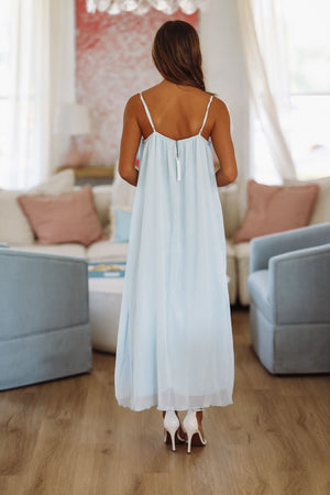 Angel Kisses Maxi Dress - Light Blue