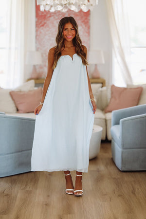 Angel Kisses Maxi Dress - Light Blue
