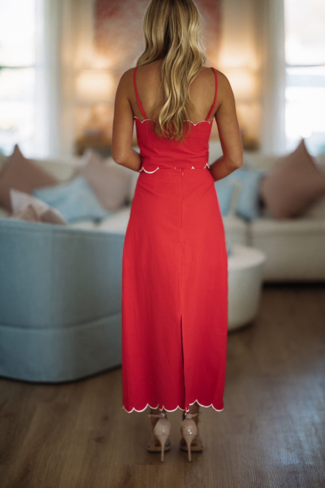 Hazel & Olive G6989 Scarlet Scallop Skirt - Red