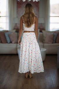 Hazel & Olive G7267UBO Nalu Dreams Maxi Skirt - Off White, Blue, Red and Yellow