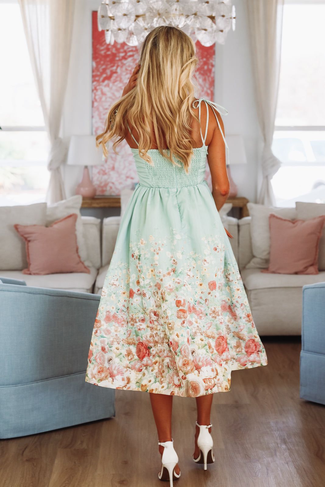 Garden Essence Midi Dress - Sage-HAZEL & OLIVE LD1765-Small-