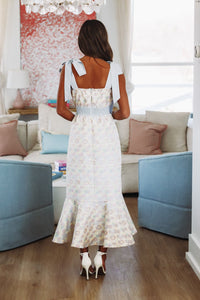 Garden Serenade Maxi Dress - Blue, Pink and Yellow-HAZEL & OLIVE MD4990B-Small-