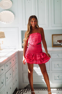 Get Out of Town Tube Top - Hot Pink (FINAL SALE)-HAZEL & OLIVE-Small-