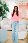 Give Me All the Pink Knit Sweater - Pink-HAZEL & OLIVE-XSmall-