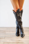 HAZEL & OLIVE Going Country Western Cowboy Boots - Black