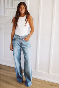 Good American Good Standard Ease Janes - Indigo-HAZEL & OLIVE-0-