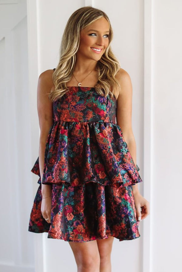 Got To Be In Love Mini Dress - Purple, Green and Blue-HAZEL & OLIVE-XSmall-