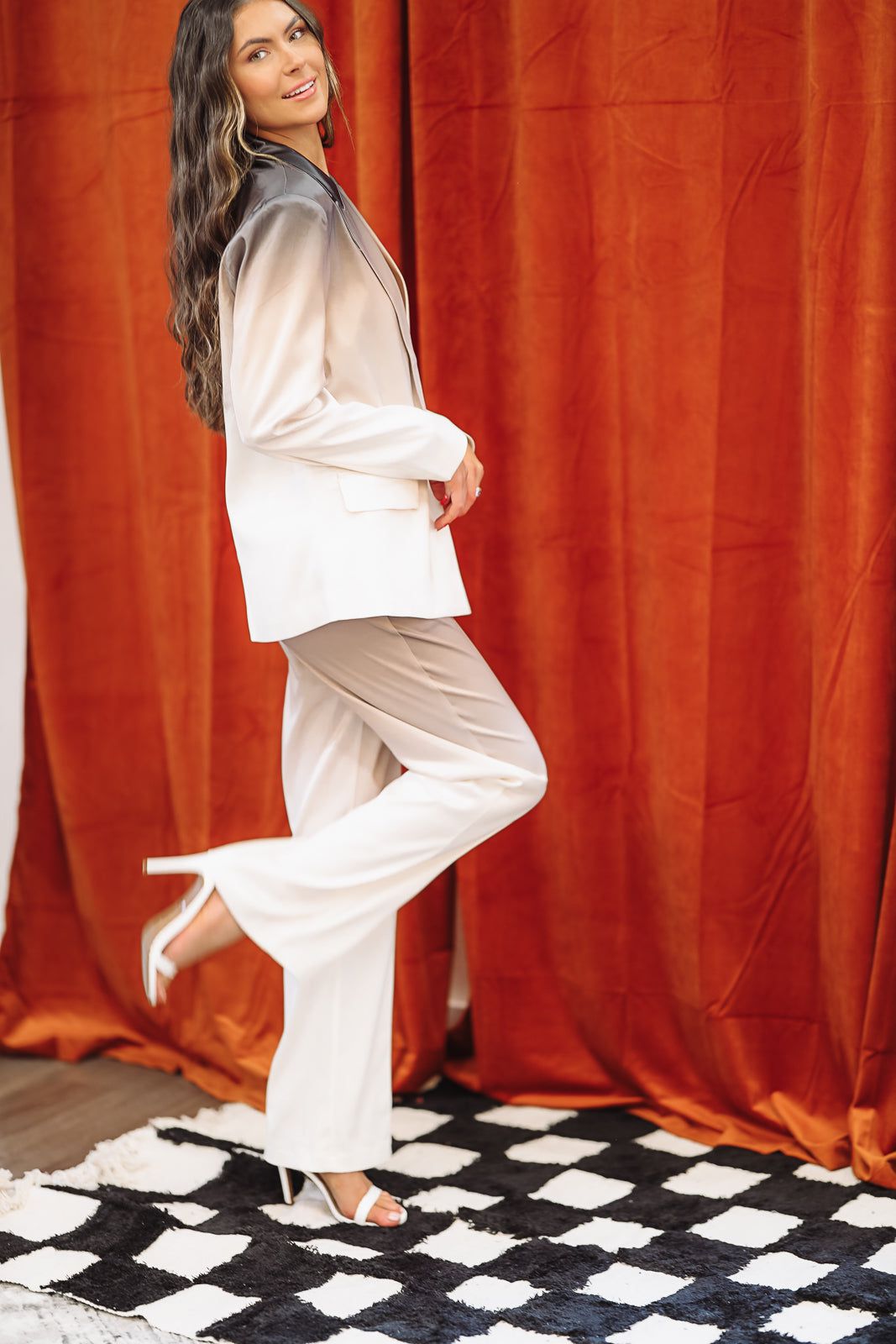 Gradient Blazer - Black and Champagne-HAZEL & OLIVE-Small-