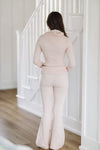 Gretchen Knit Foldover Flare Pants - Light Pink-HAZEL & OLIVE-Small-