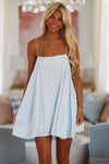 Breezy & Beautiful Mini Dress - Light Blue-Hazel & Olive HF25A601-Small-