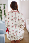 Holly Branches Pajama Top - Cream-HAZEL & OLIVE-Small-