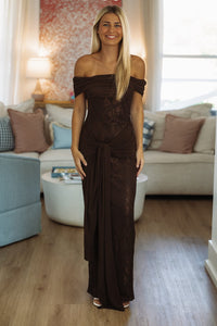 Hazel & Olive IBD34733 Xendra Mini Dress - Brown