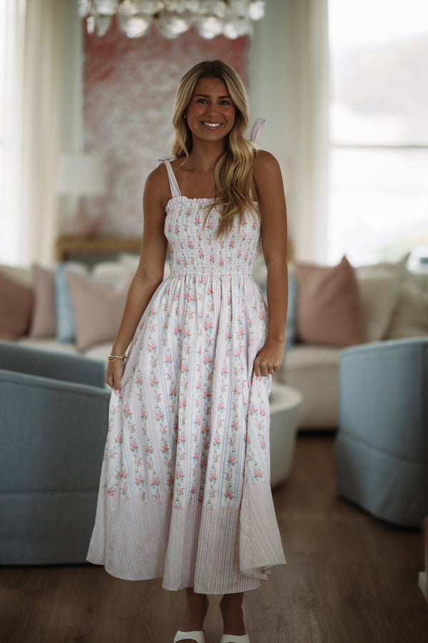 Hazel & Olive ID300520/01 Perfect Situation Maxi Dress - Pink and Blue
