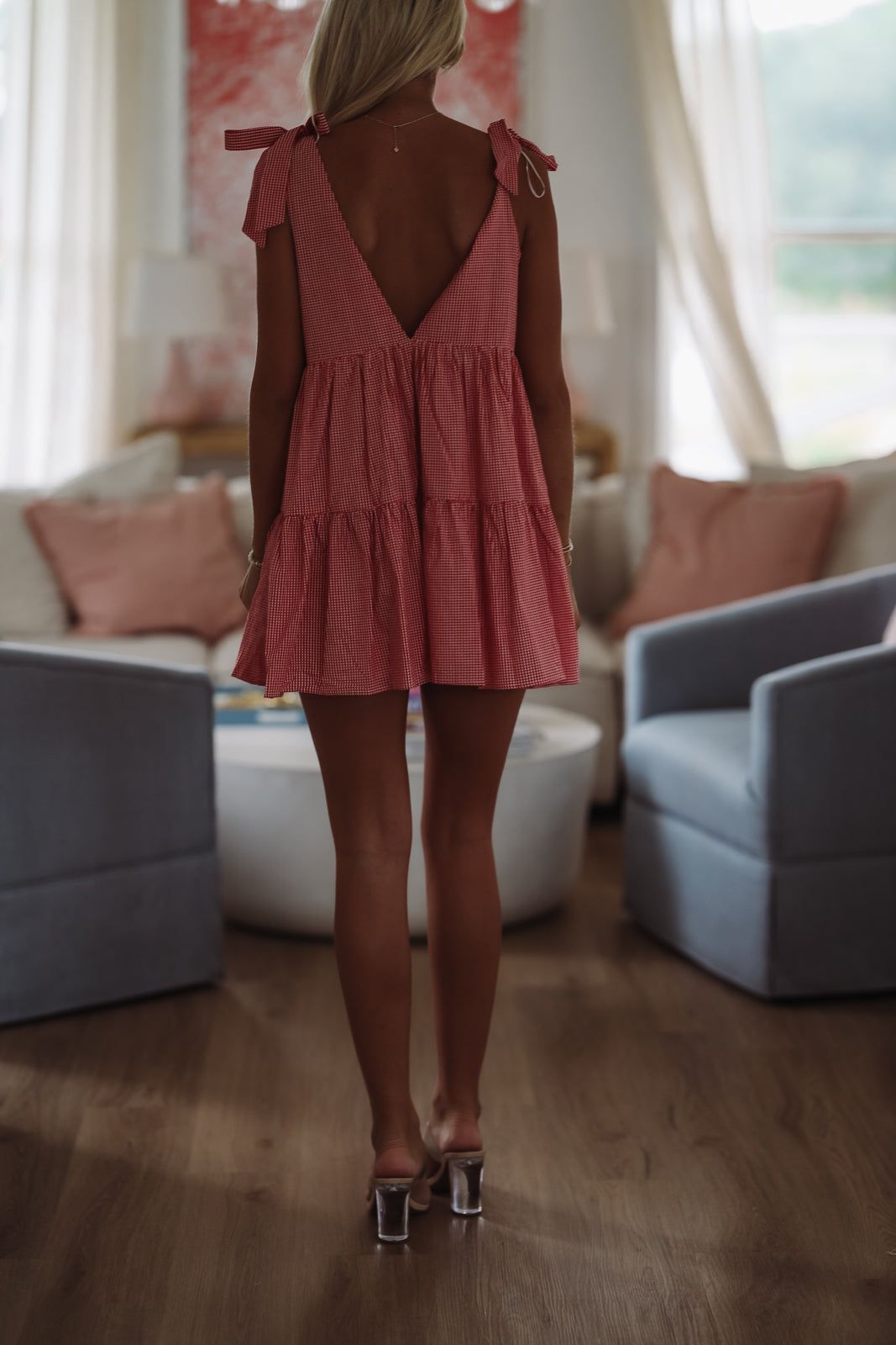 Poppy Picnic Mini Dress - Red and White – Hazel & Olive