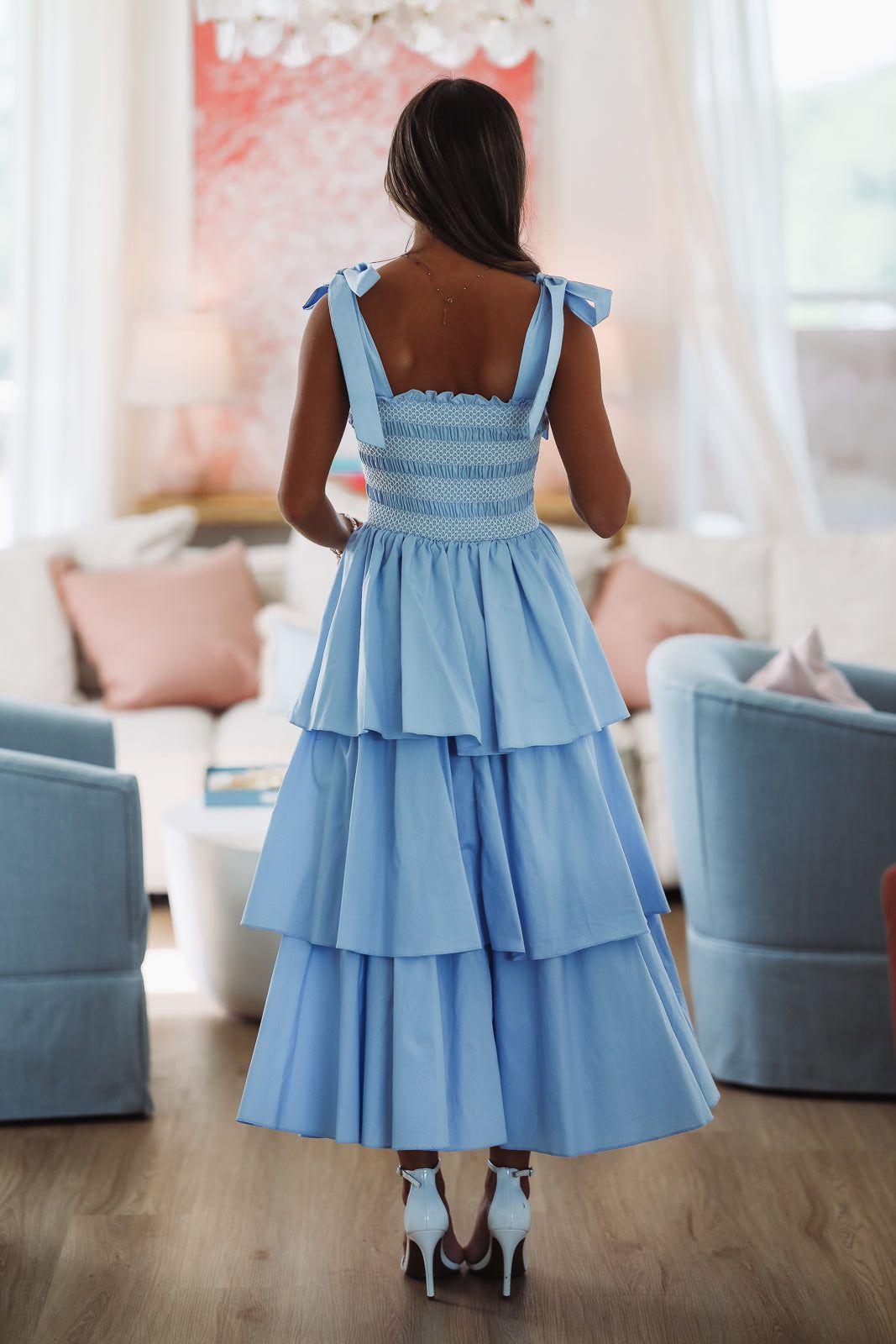 Into the Blue Midi Dress - Chambray-HAZEL & OLIVE ID8944/A-Small-