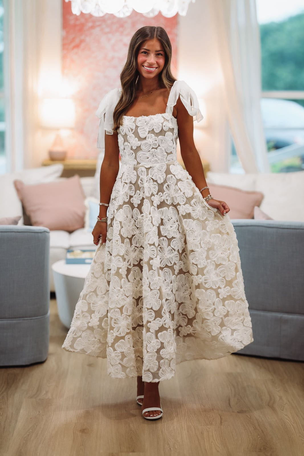 I'm Enchanting Midi Dress - Cream-HAZEL & OLIVE ID8989-Small-