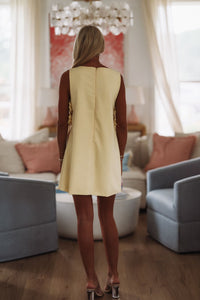 Begonia Blooms Mini Dress - Yellow-HAZEL & OLIVE ILD5905-Small-