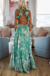 In the Courtyard Maxi Dress - Green-HAZEL & OLIVE-Small-