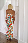 In the Grove Maxi Dress - White, Orange and Green-HAZEL & OLIVE-Small-