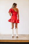 HAZEL & OLIVE It Girl Ruffle Mini Dress - Red