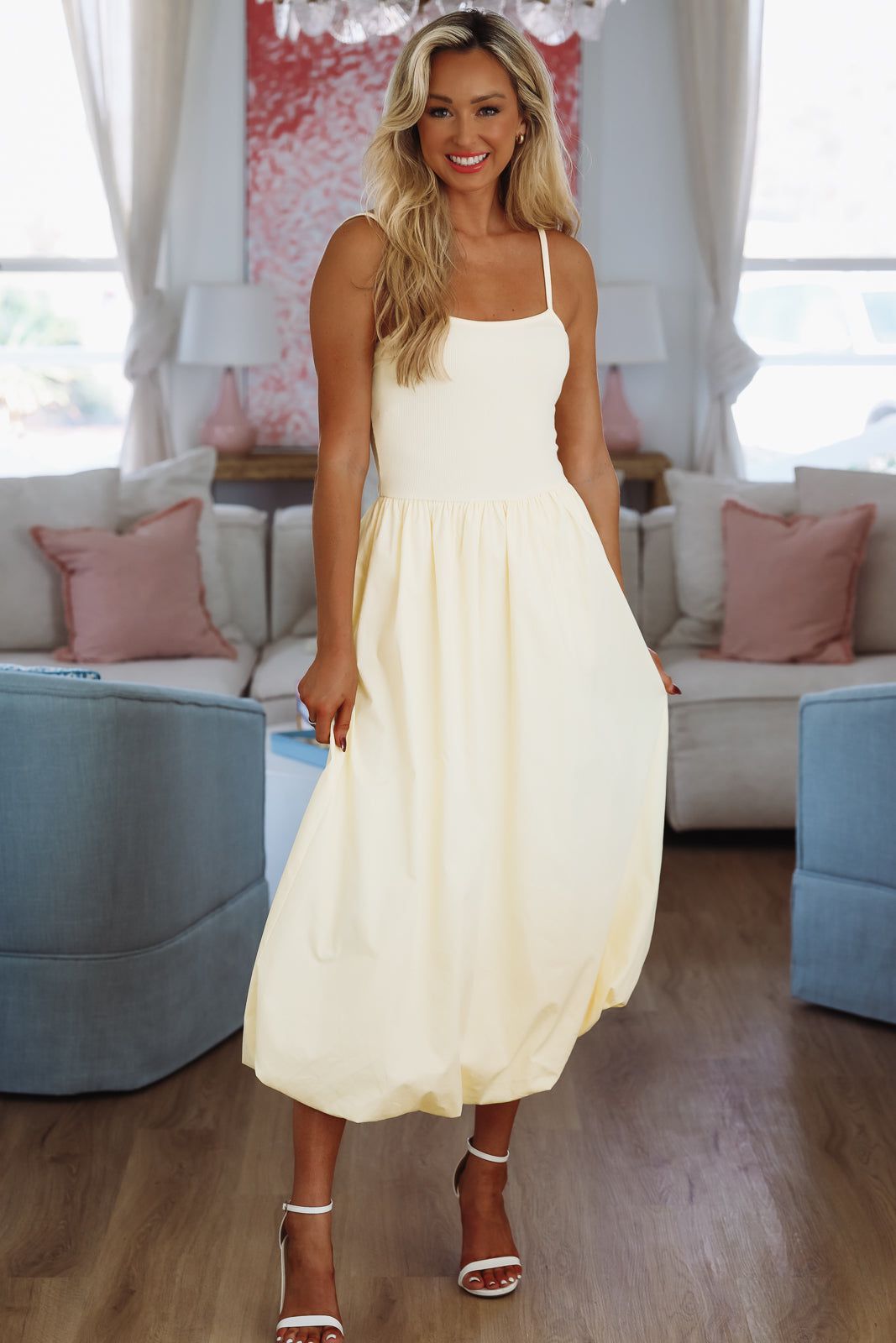 fitted lace wedding dress It's a Good Day Maxi Dress - Yellow