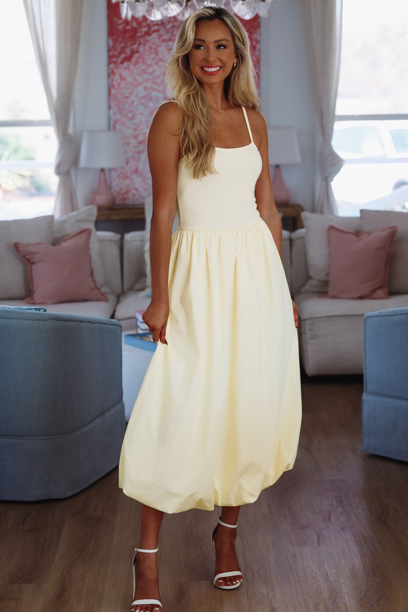 yellow midi maxi dress Cindy Yellow Maxi Dress - 4