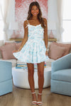It's Surreal Mini Dress - Blue and White-HAZEL & OLIVE SM/D20887D-Small-