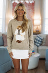 Hazel & Olive IT2714 Beary Chic Sweater - Taupe