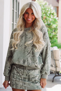 Hazel & Olive IT5922 Stealth Mode Sweatshirt - Sage Camo