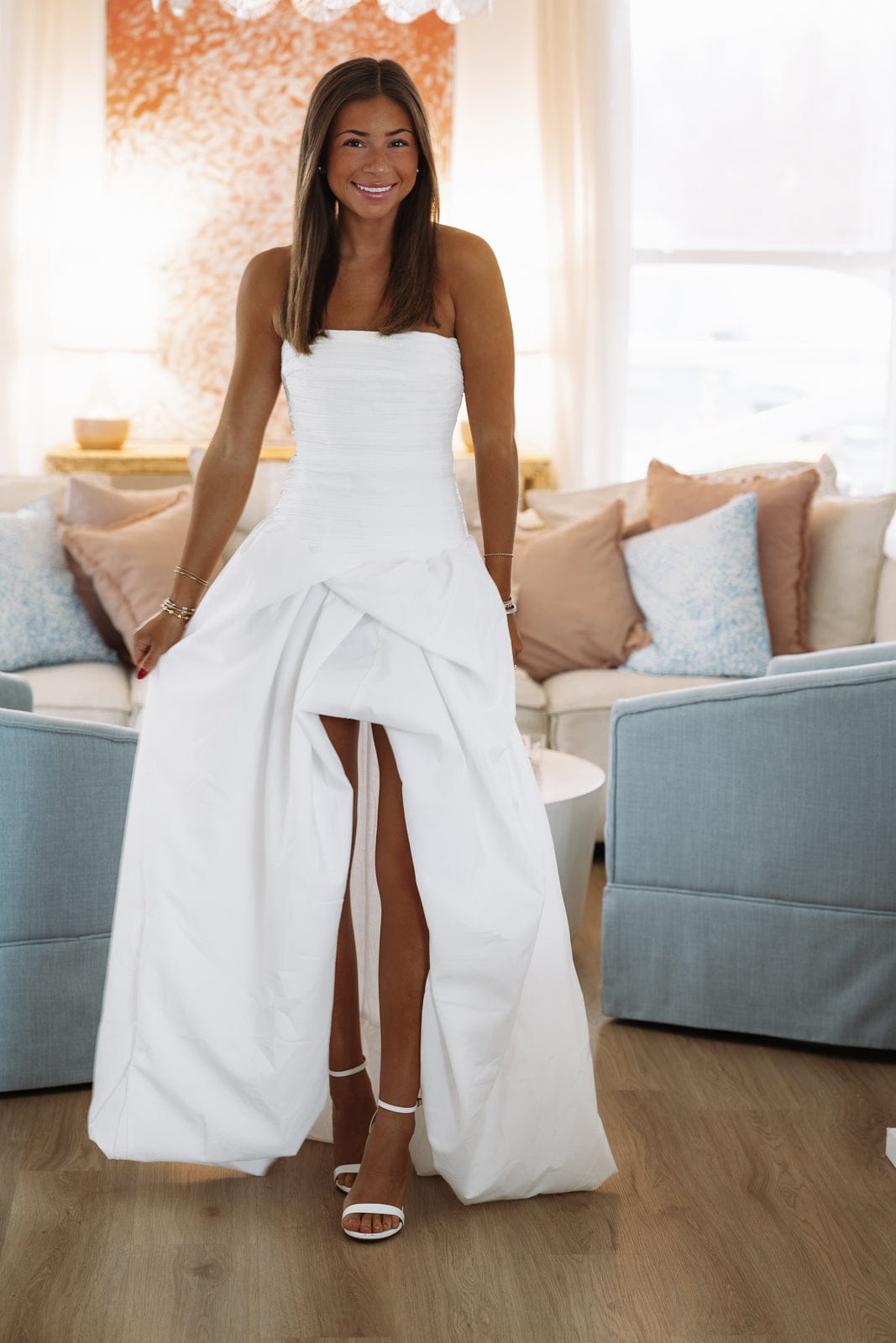 Hazel & Olive Ivory Atelier Maxi Dress - White