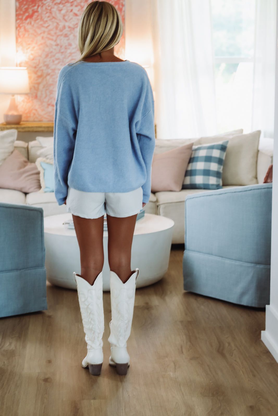 Hazel & Olive IWJ5904 Morning Dew Cardigan - Light Blue